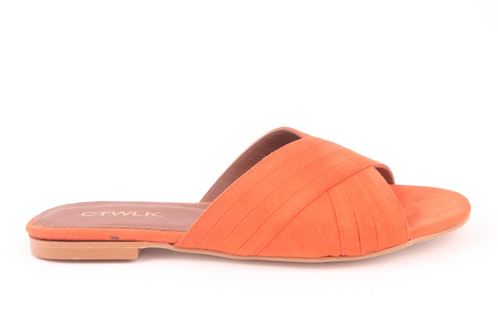 Catwalk dames slipper suede orange (Laura).