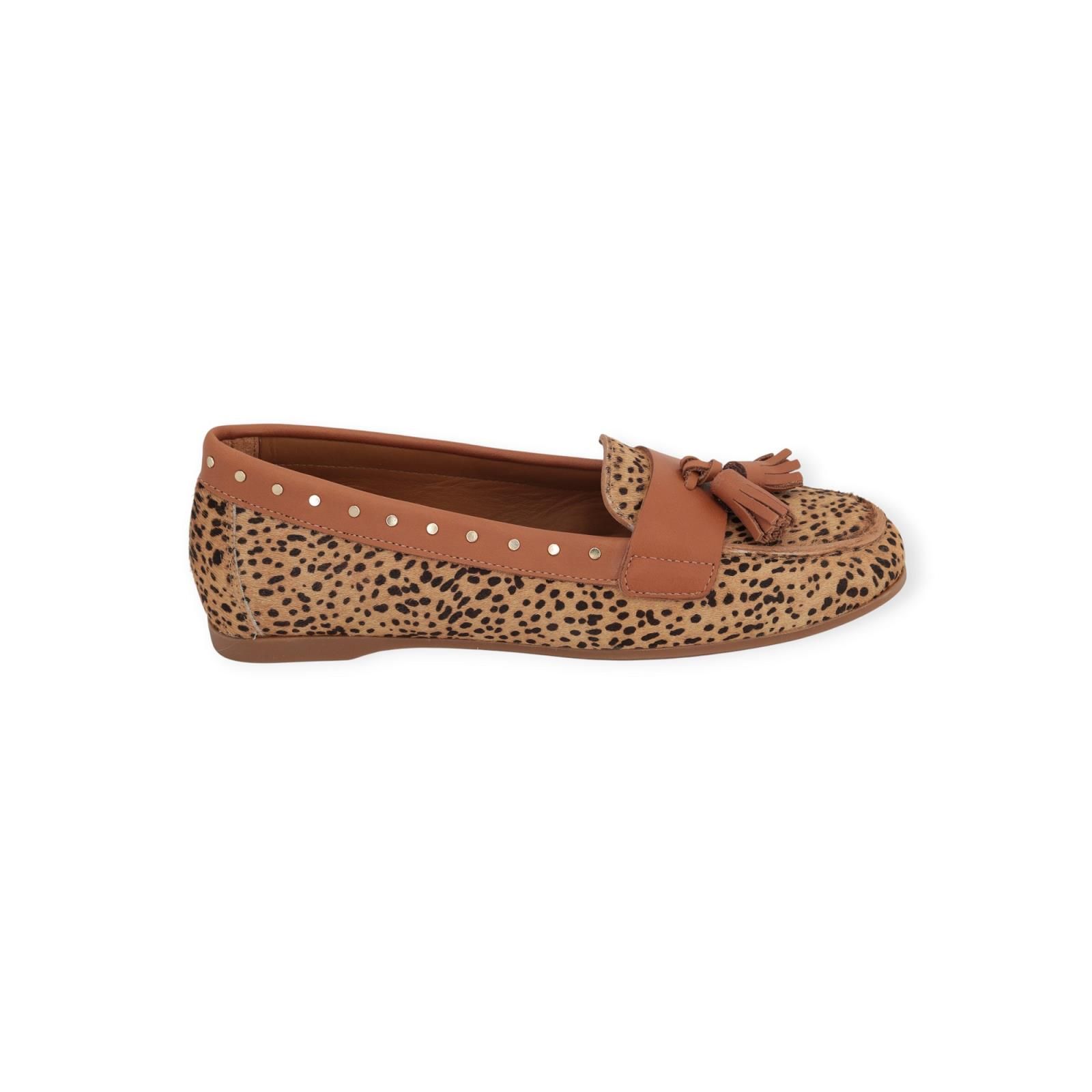 Ctwlk Catwalk Gilroy dames mocassin in het leopard print pony. Ctwlk Catwalk Gilroy dames mocassin in het leopard print pony.