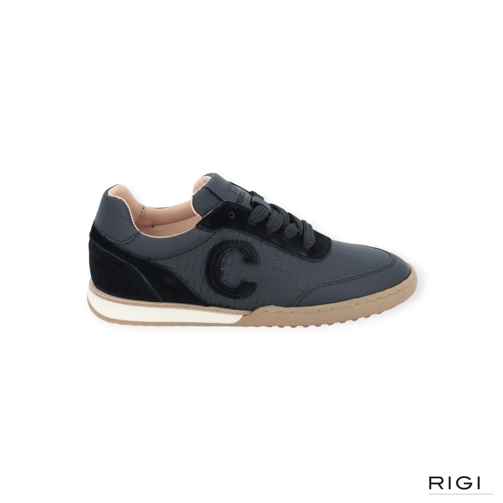 Cycleur De Luxe Cuscuta dames sneaker in zwart leer. Cycleur De Luxe Cuscuta dames sneaker in zwart leer.