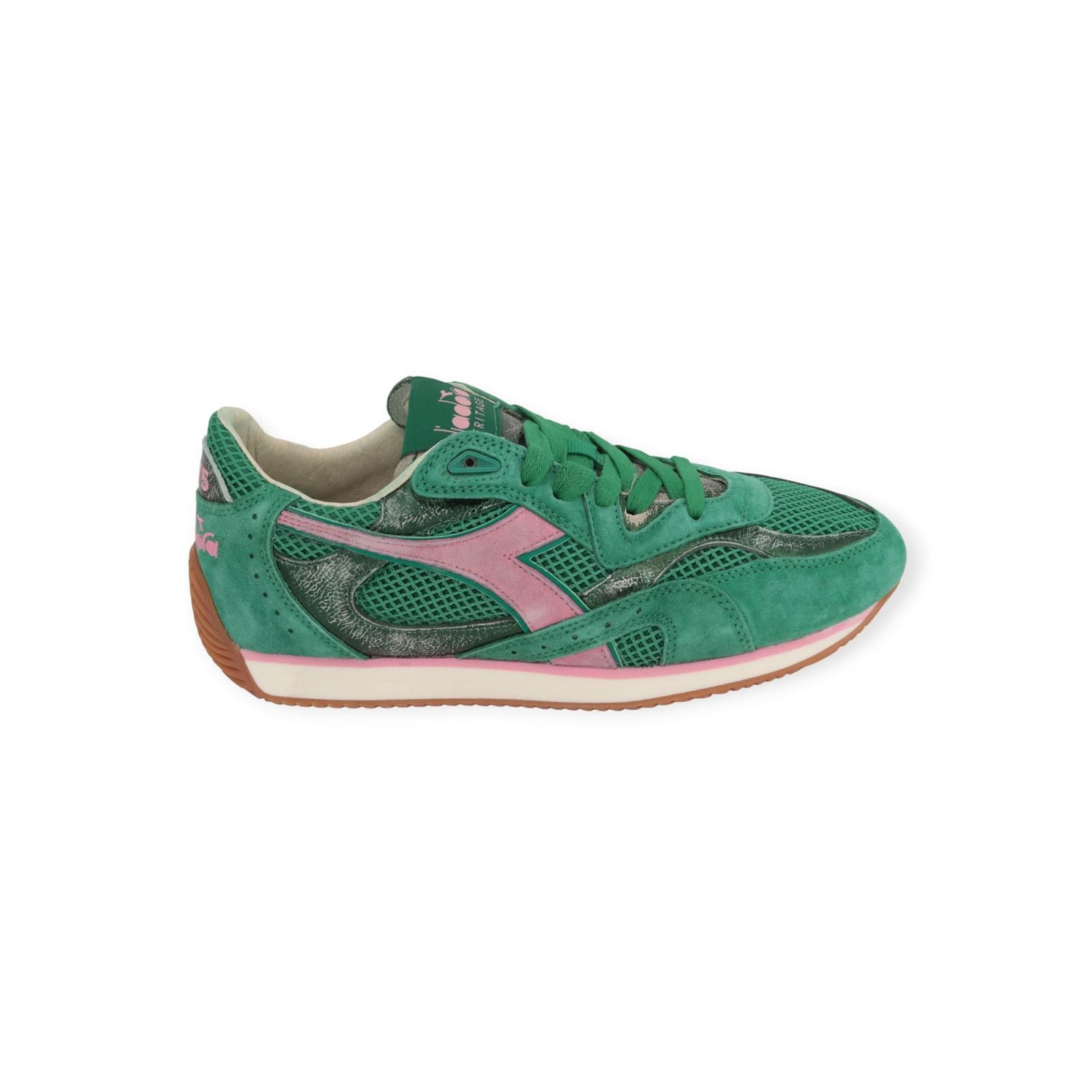 Diadora Heritage Equipe Revenge SW sneaker in groen voor dames. 
