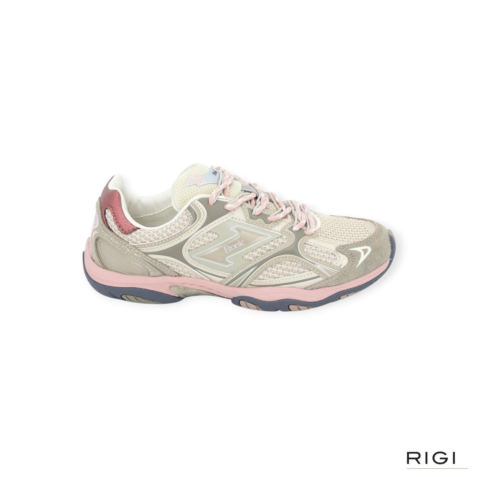 Etonic Elite Low sneaker earth in taupe, goud suède mesh voor dames. Etonic Elite Low sneaker earth in taupe, goud suède mesh voor dames.