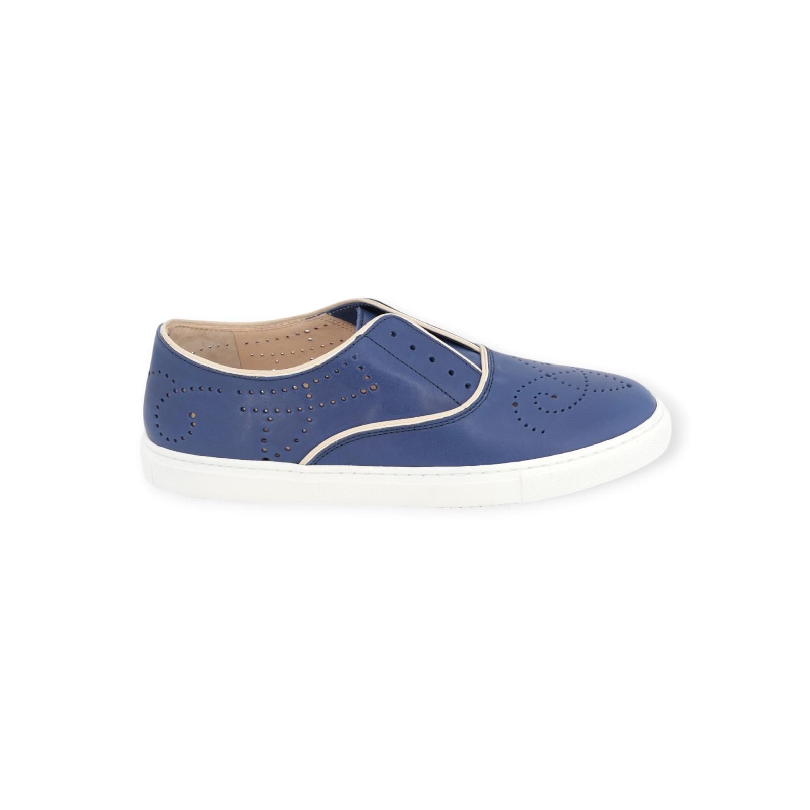 Fratelli Rossetti Hobo dames sneaker mocassin in blauw leer. Fratelli Rossetti Hobo dames sneaker mocassin in blauw leer.