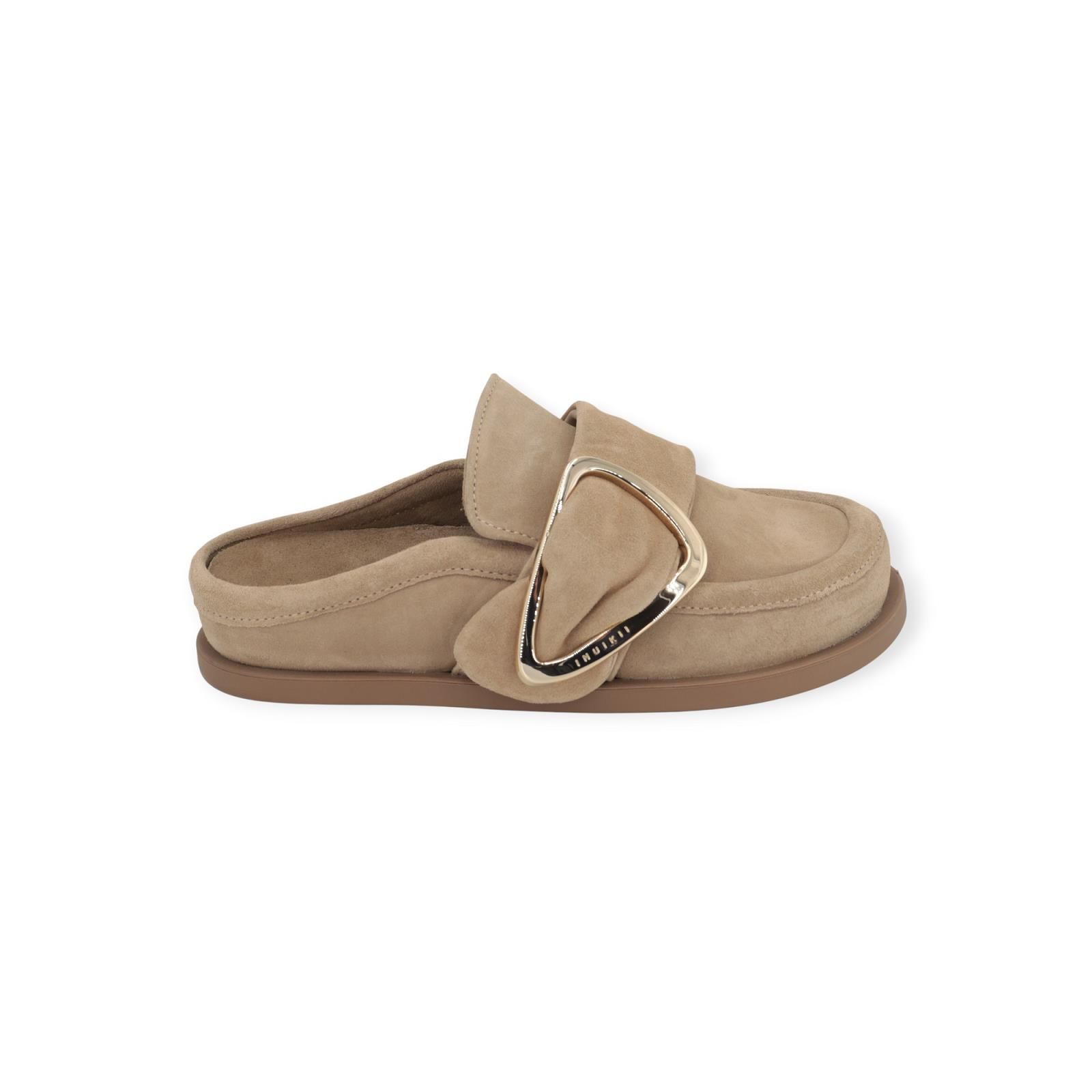 Inuikii Mule Soft muil in beige suède voor dames. Inuikii Mule Soft muil in beige suède voor dames.