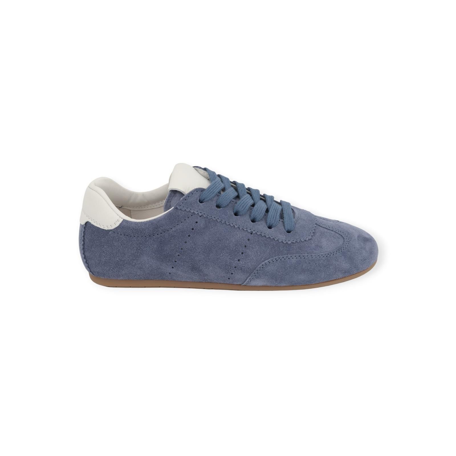 Kennel & Schmenger drop dames sneaker in jeans suede leer. Kennel & Schmenger drop dames sneaker in jeans suede leer.