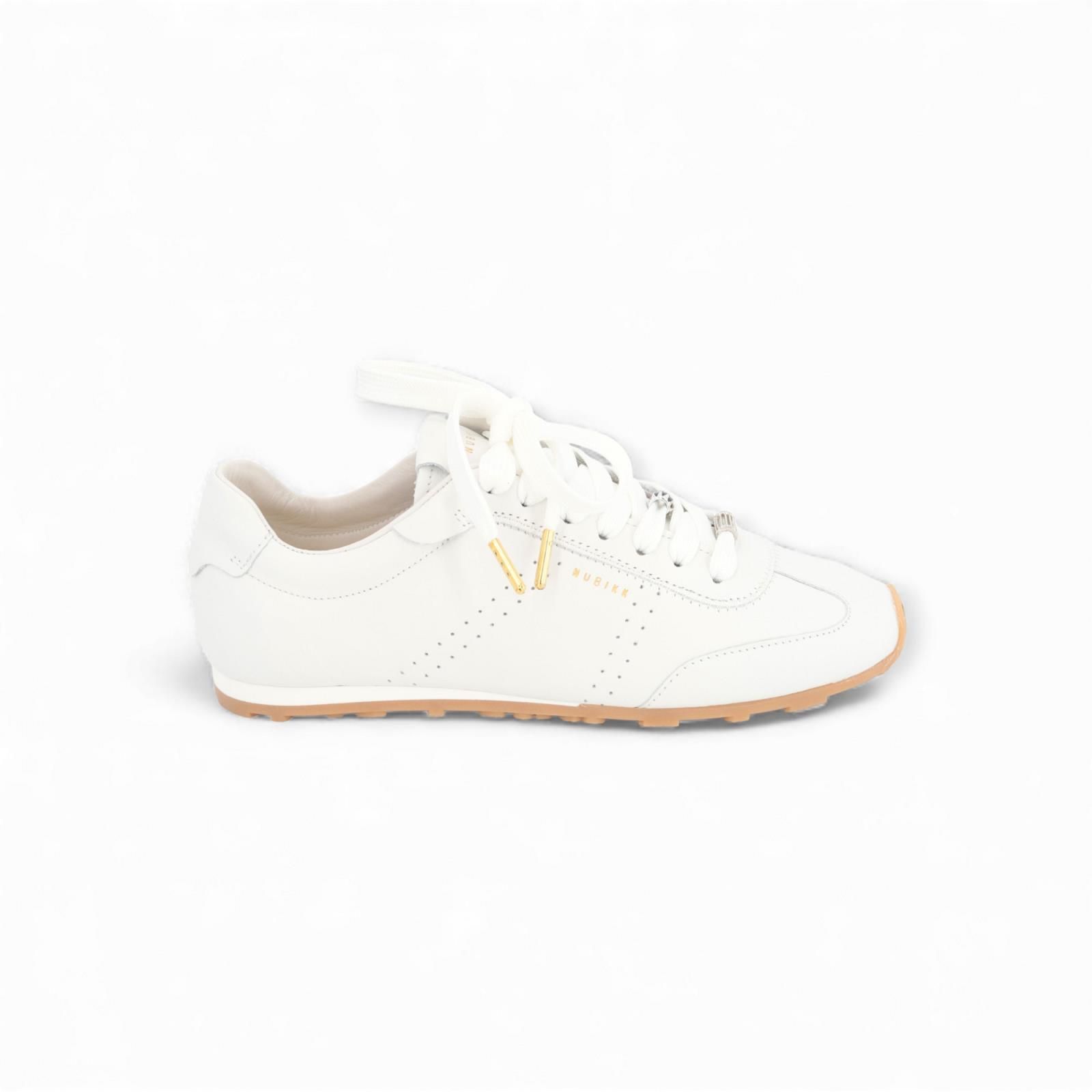 Nubikk Billy Lou dames sneaker in wit leer. Nubikk Billy Lou dames sneaker in wit leer.