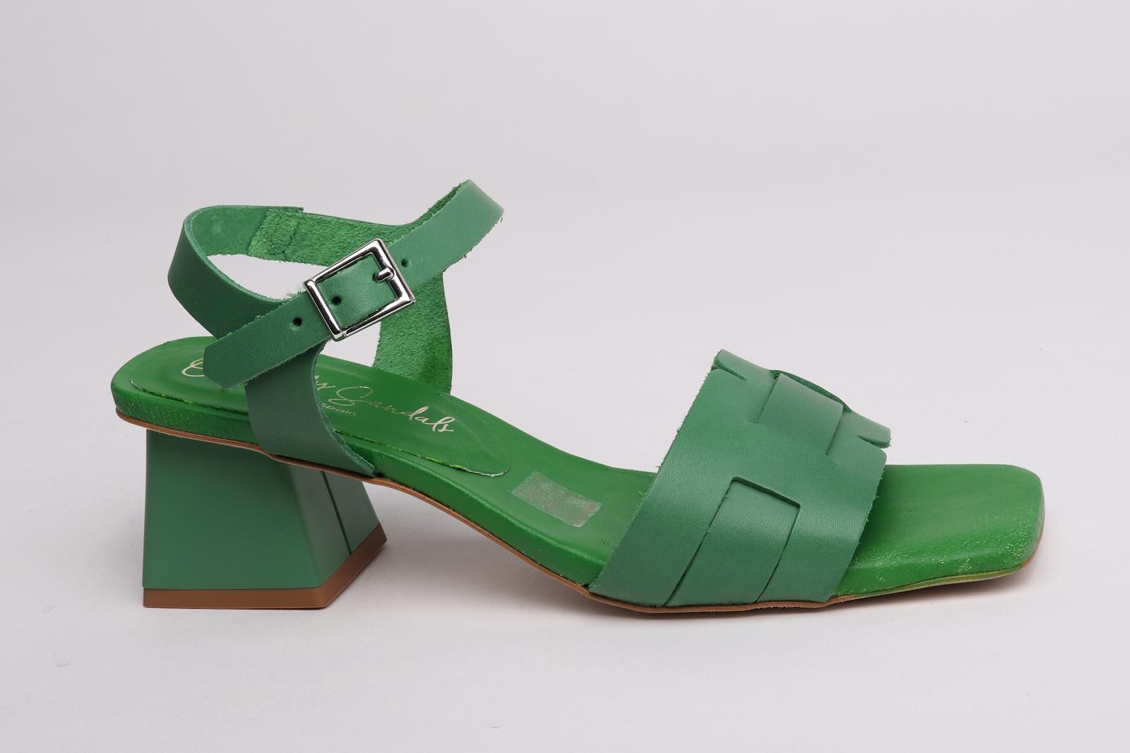 lanthaan golf Vergevingsgezind Oh My Sandals dames sandalen in groen op blokhak.