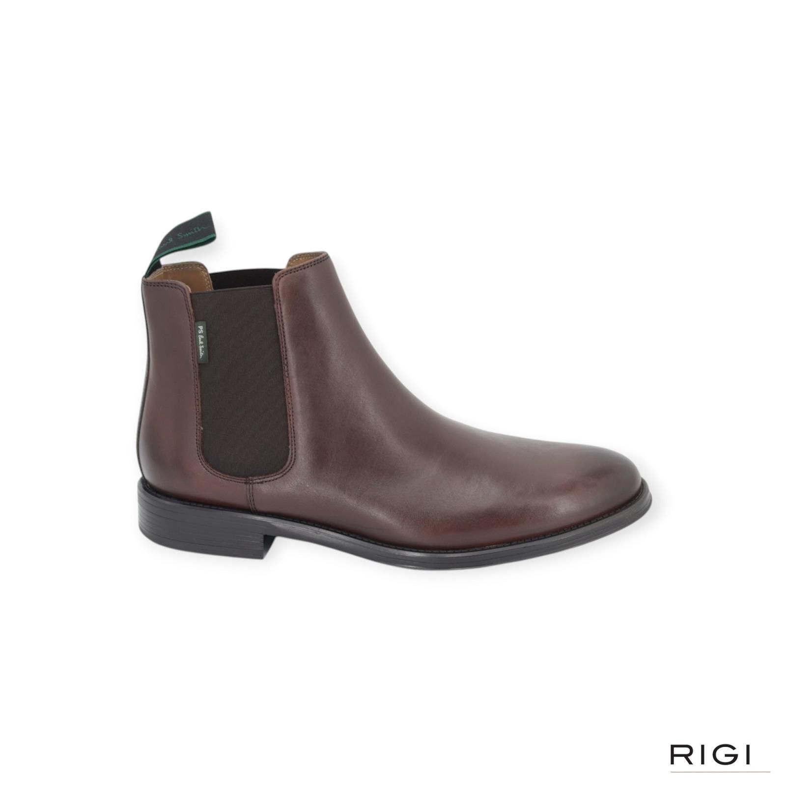 Paul Smith PS Augustus M2S-AUG02-TLEA enkellaars in bruin leer voor heren. Paul Smith PS Augustus M2S-AUG02-TLEA enkellaars in bruin leer voor heren.