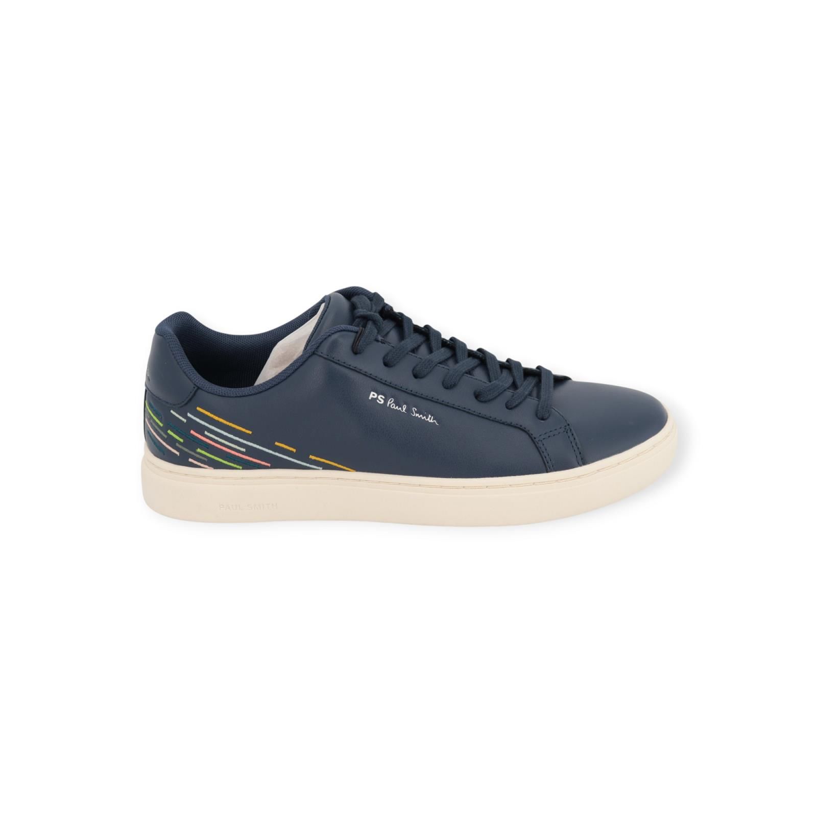 Paul Smith Rex sneaker in blauw leer voor heren. Paul Smith Rex sneaker in blauw leer voor heren.