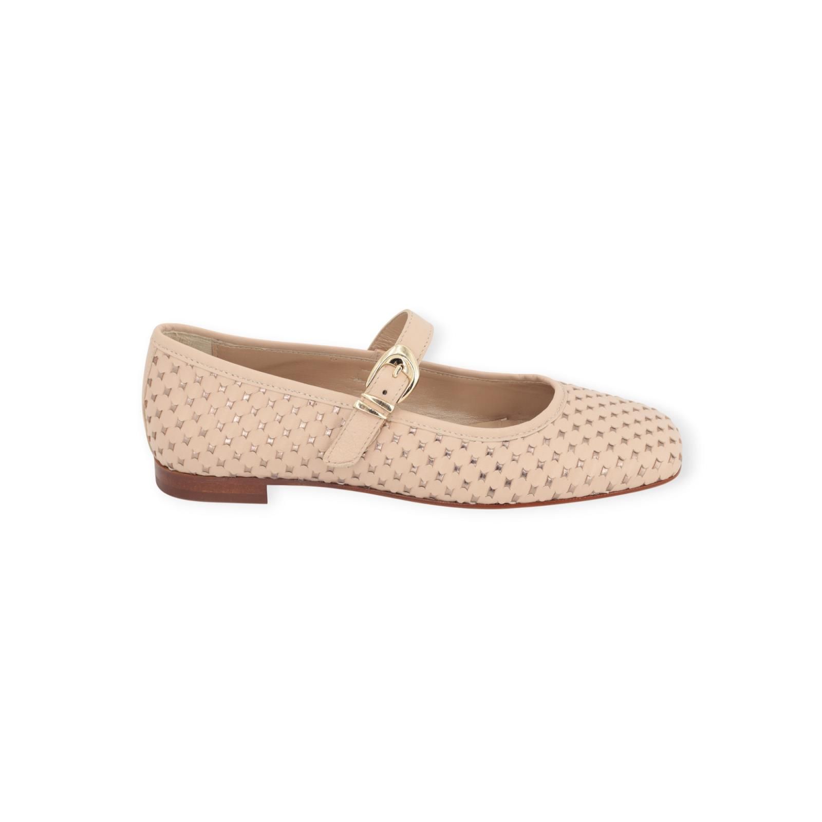 Pertini dames ballerina in beige leer. Pertini dames ballerina in beige leer.
