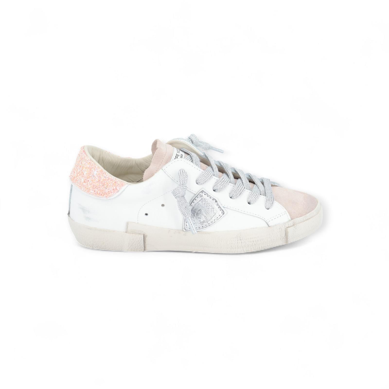 Philippe Model PRSX Low dames sneaker roze-wit. Philippe Model PRSX Low dames sneaker roze-wit.