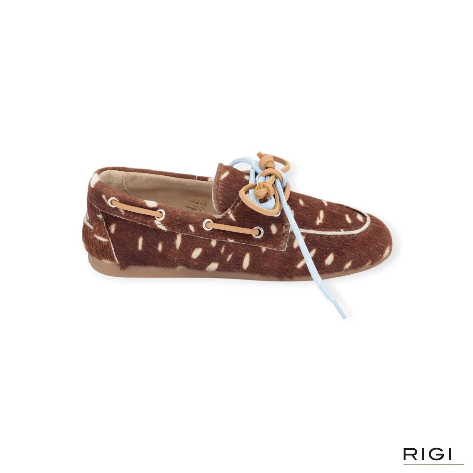 Posa Boat loafer Animal in bambi pony voor dames. Posa Boat loafer Animal in bambi pony voor dames.