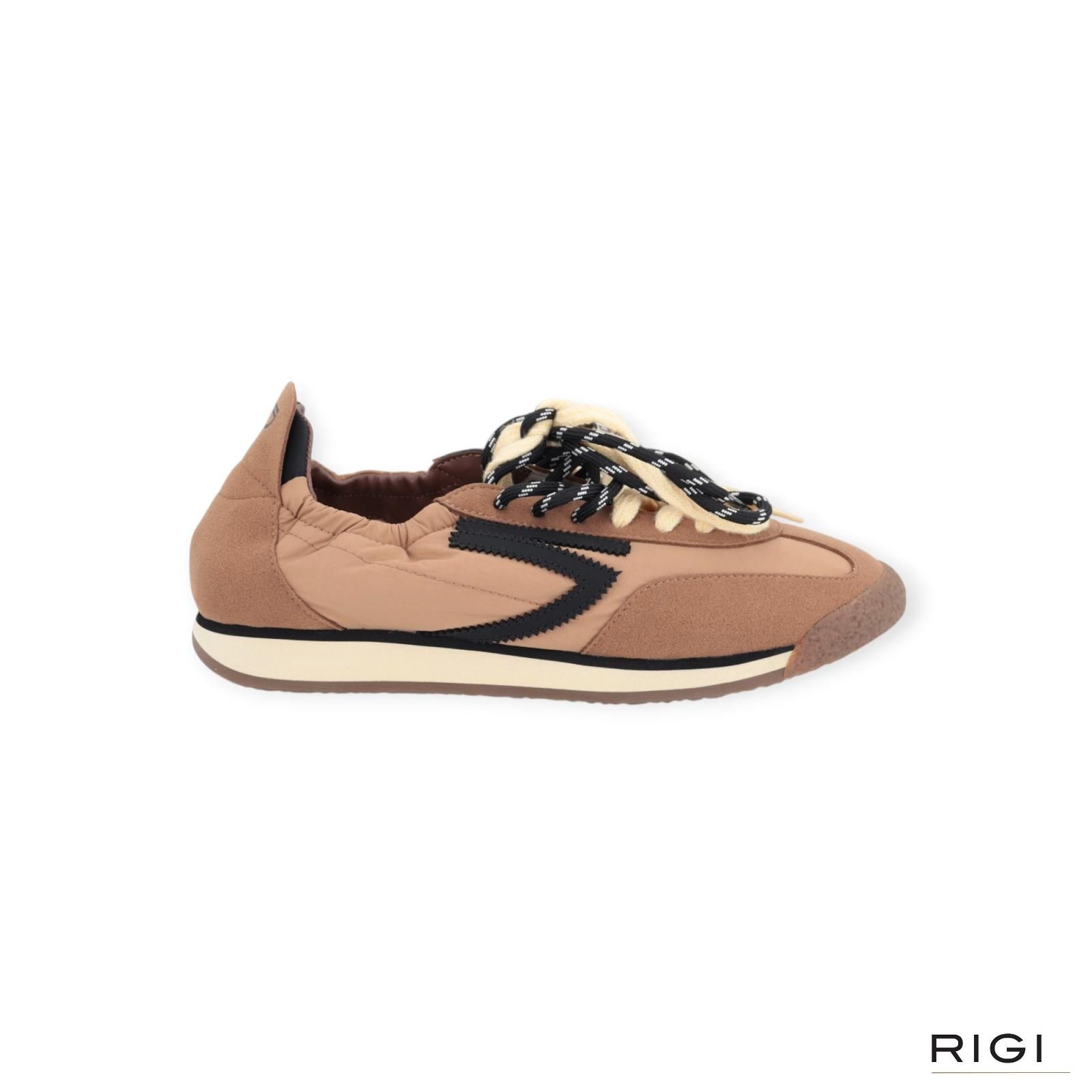 Puraai 6.02 Panther Sofa sneaker in lichtbruin met nylon voor dames. Puraai 6.02 Panther Sofa sneaker in lichtbruin met nylon voor dames.