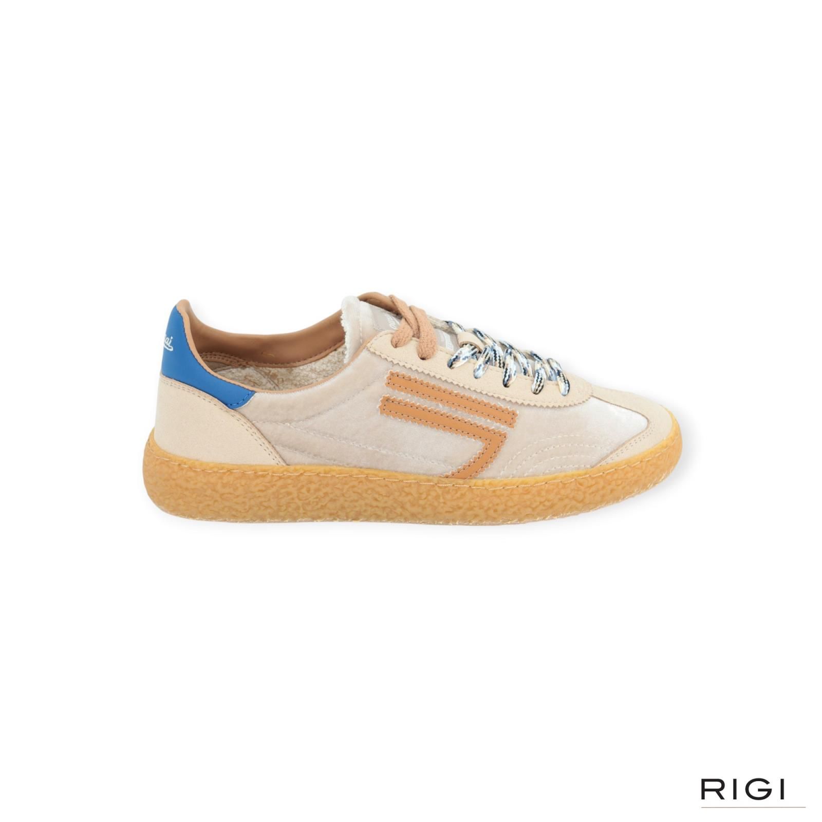 Puraai 6.01XS-Salted Caramel sneaker in beige suède, velvet voor dames. Puraai 6.01XS-Salted Caramel sneaker in beige suède, velvet voor dames.