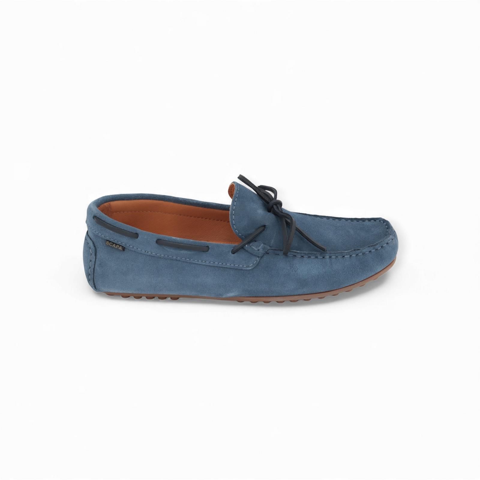 Scapa Osorio heren mocassin in suede jeans / licht blauw. Scapa Osorio heren mocassin in suede jeans / licht blauw.