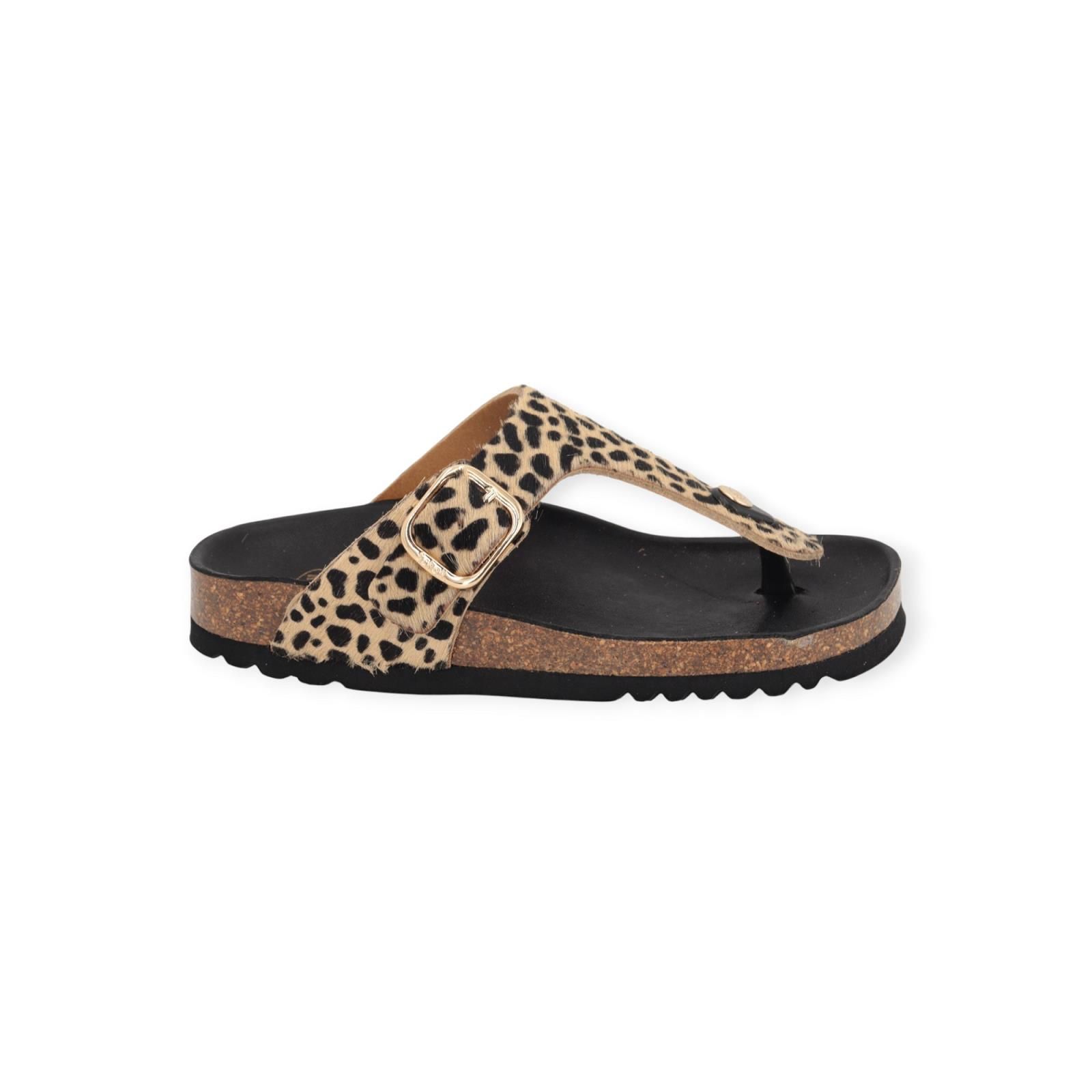 Scholl Anais slipper in leopard pony voor dames Scholl Anais slipper in leopard pony voor dames