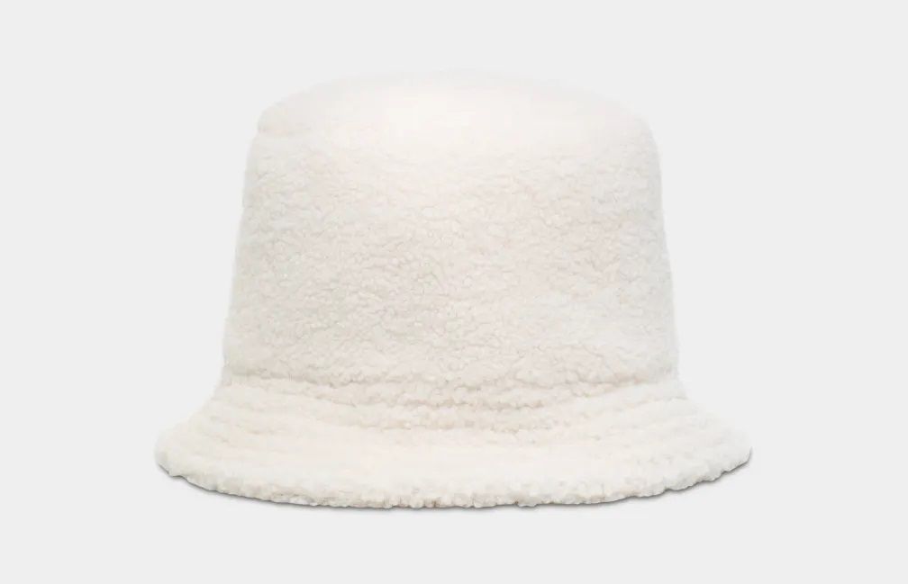 UGG Muts Off wit dames (21634 Sherpa Bucket Hat - 21347 Sheepskin ...