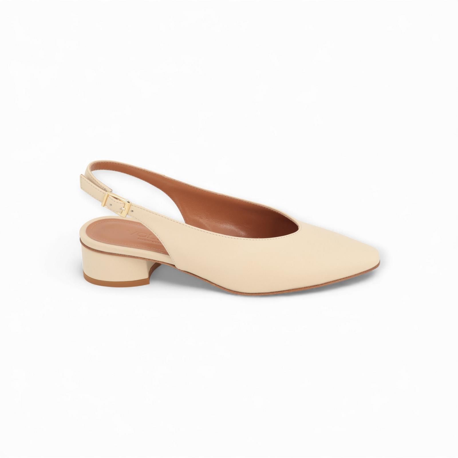 Voltan dames pump slingback LV576 in ‘panna’ ecru leer. Voltan dames pump slingback LV576 in ‘panna’ ecru leer.